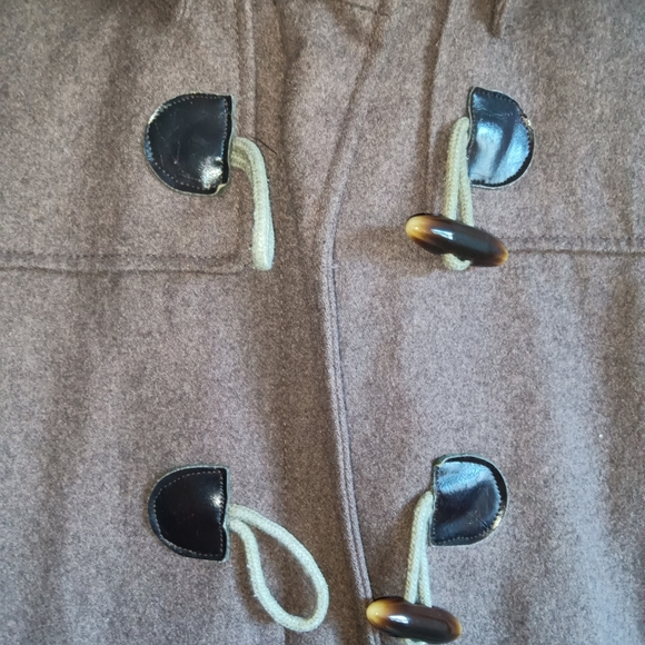 CLEARANCE SALE!! Vintage Esprit 100% Wool Brown Pea Coat with Toggle Details - Picture 13 of 13